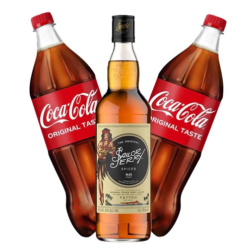 Sailor Jerrys Spiced Rum with Coca-Cola Mixer